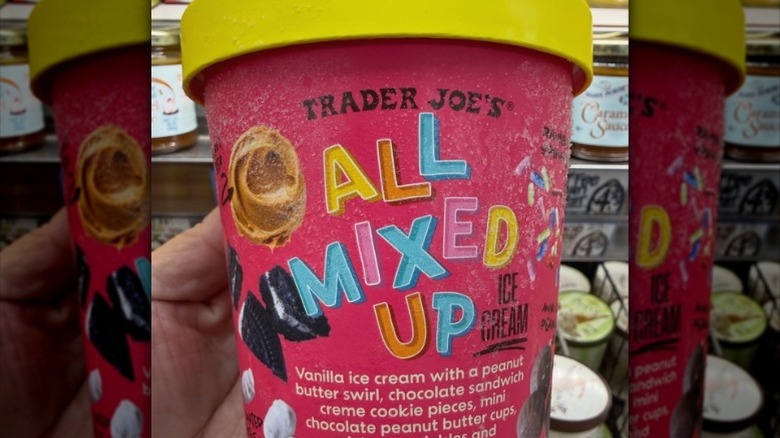 A pint of Trader Joe's All Mixed Up ice cream