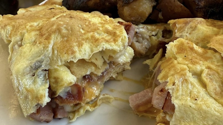 Meat lovers omelet from Seaplane Diner