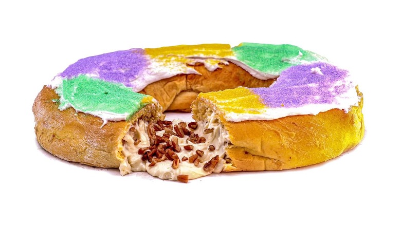 King Cake with Southern pecan cream cheese