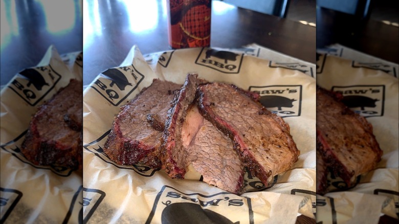 Sliced brisket