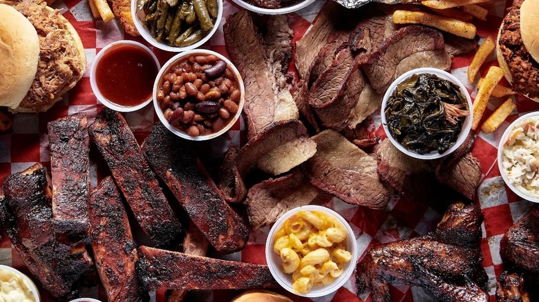 Barbecue sampler spread