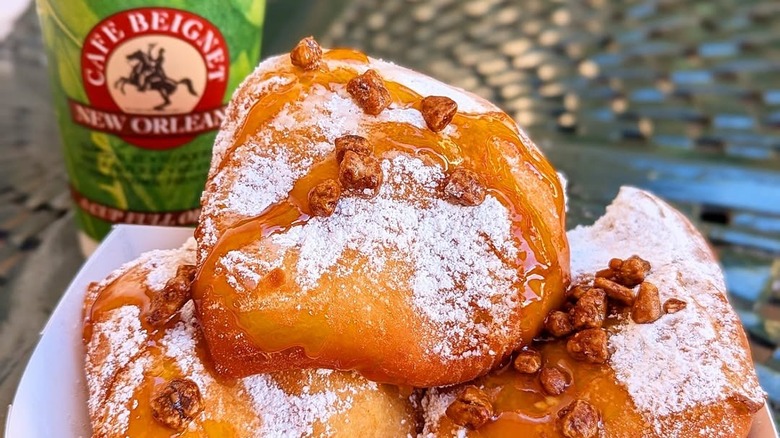 Praline beignets at Cafe Beignet