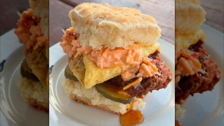 Biscuit sandwich from Hillcrest Little Bakery in Arkansas