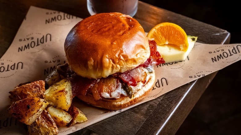 Breakfast sandwich from Uptown Eats