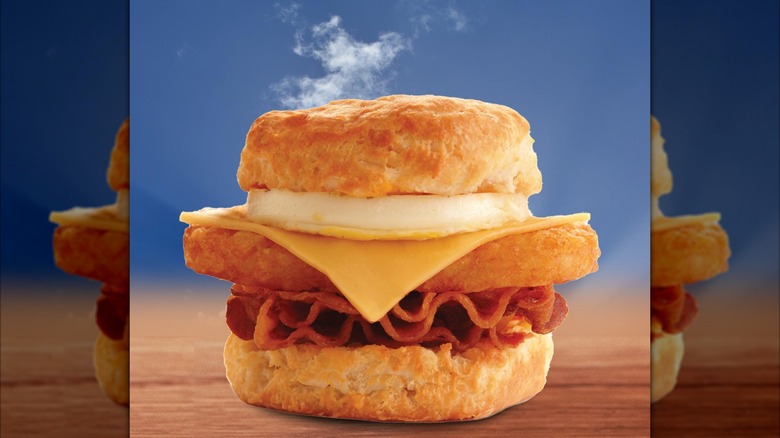 A steaming biscuit from Tudor's Biscuit World