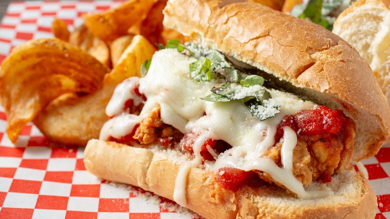Chicken parmesan sandwich