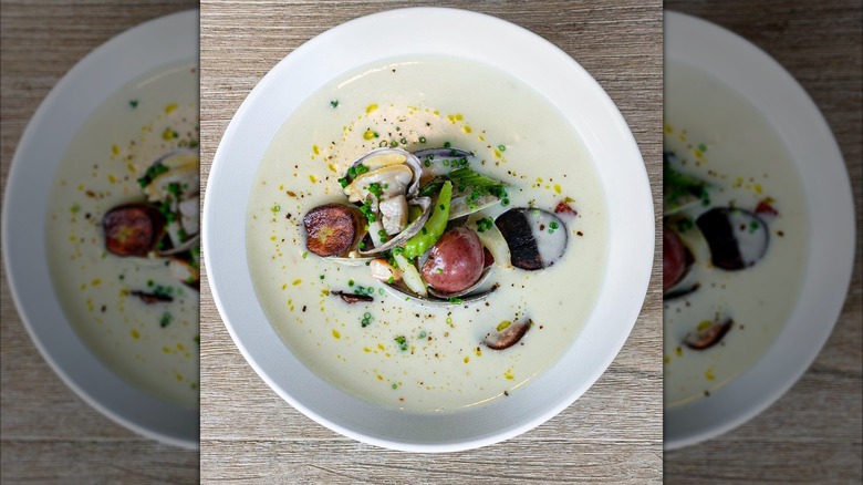 Saltie Girl Clam Chowder, aerial view