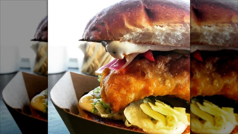 Pioneer Lakeshore Café Fried Fish Sandwich