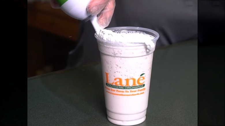 Peach shake from Peachtree Cafe & Bakery at Lane Southern Orchards