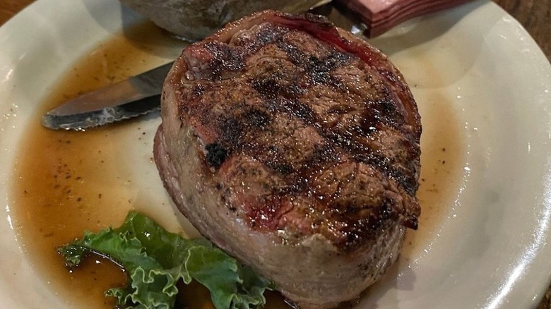 steak on plate at Cattlemen's Steakhouse