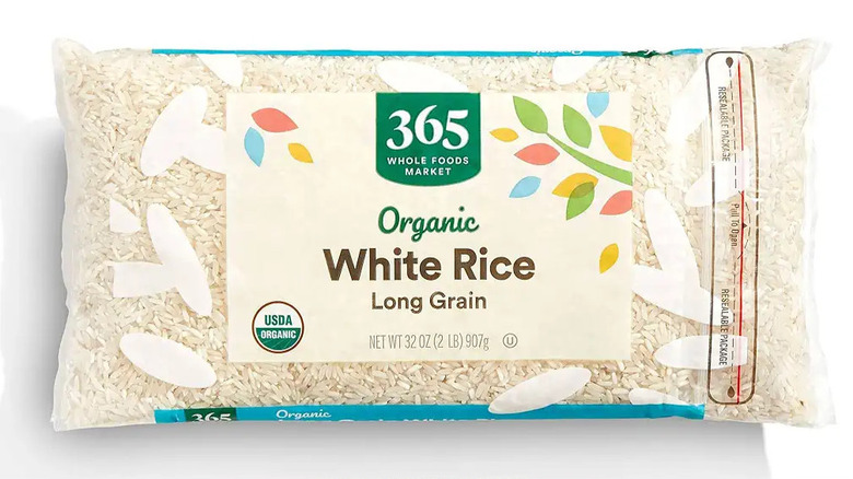 bag of Whole Foods 365 rice