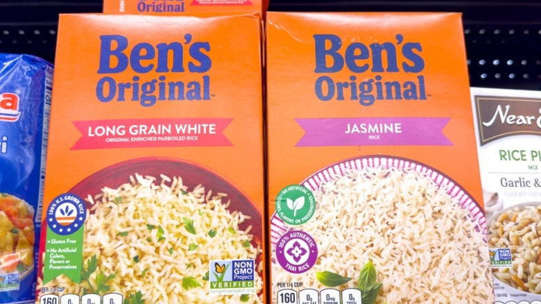 Two boxes of Ben's Original on a shelf