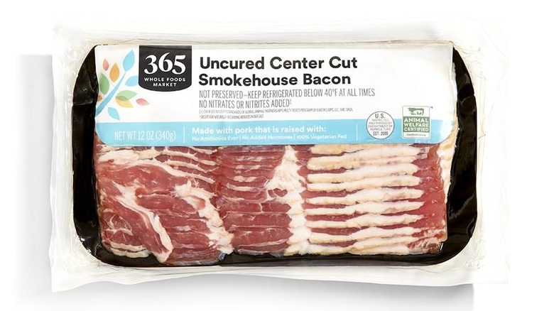 Package of 365 uncured center cut smokehouse bacon