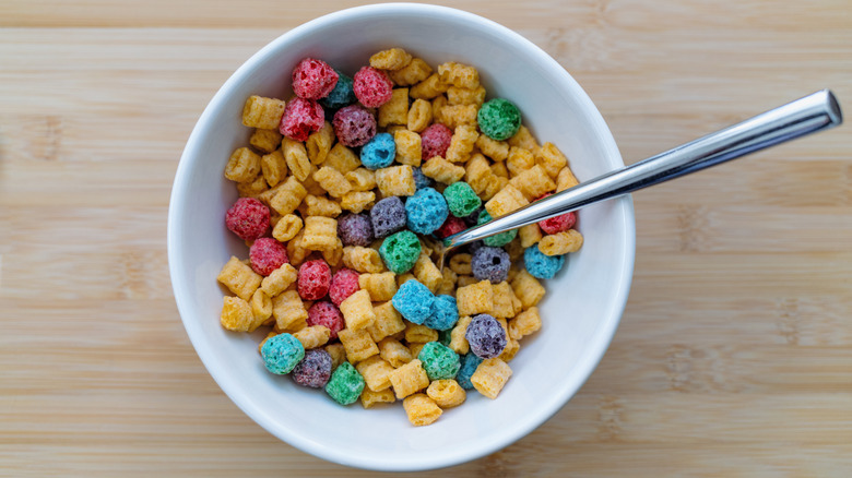 Bowl of Captain Crunch cereal
