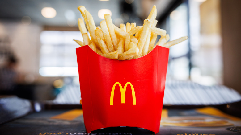 Container of McDonald's fries