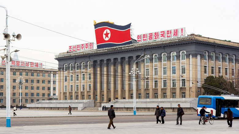 a government building in Pyongyang North Korea