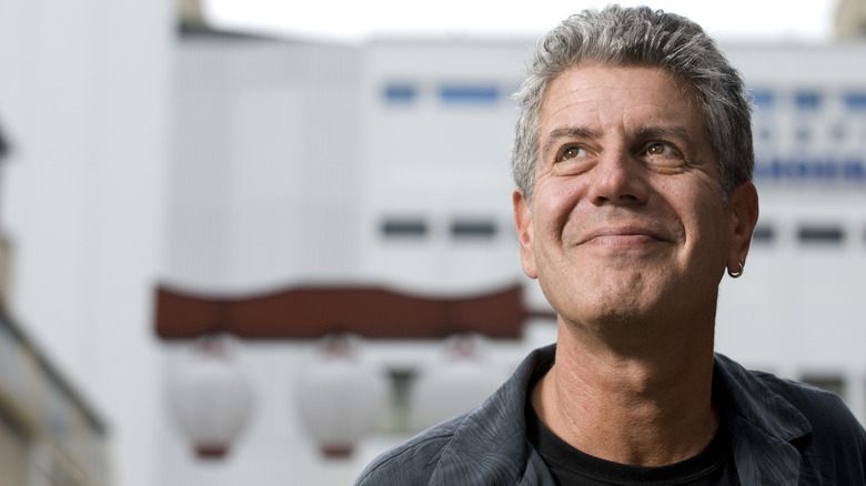 Anthony Bourdain smiling