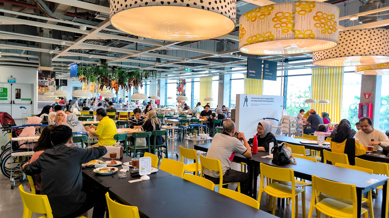 Ikea restaurant interior seating area