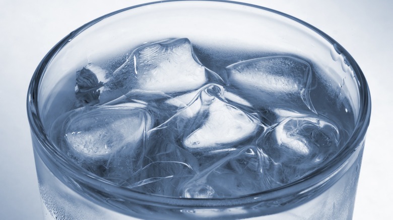Glass of ice water