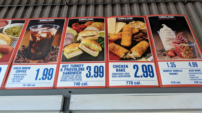 Costco food court menu