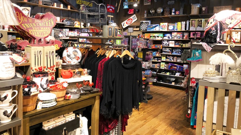 Inside Cracker Barrel gift shop