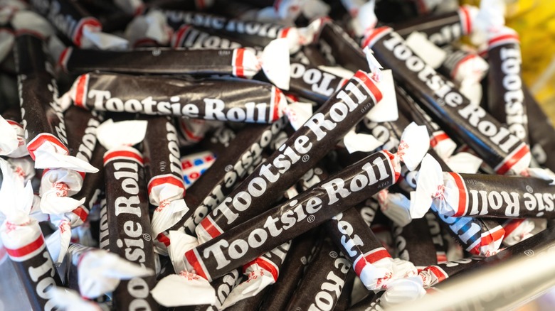 A pile of Tootsie Rolls.