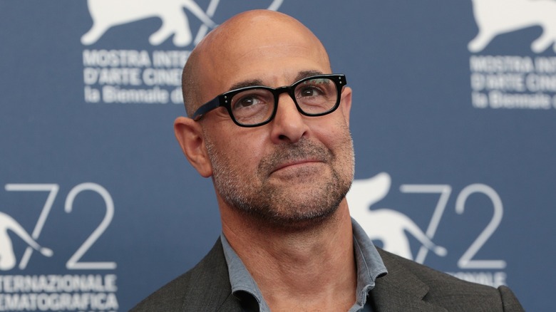 Actor Stanley Tucci at the Venice International Film Festival red carpet event.