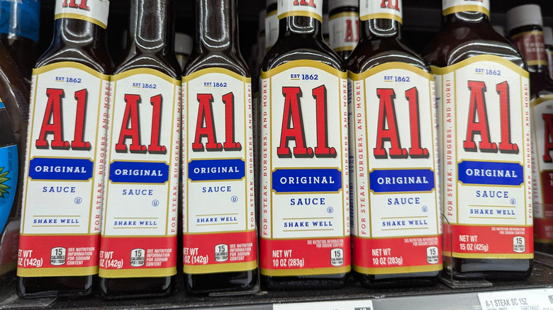 a1 bottles on shelves