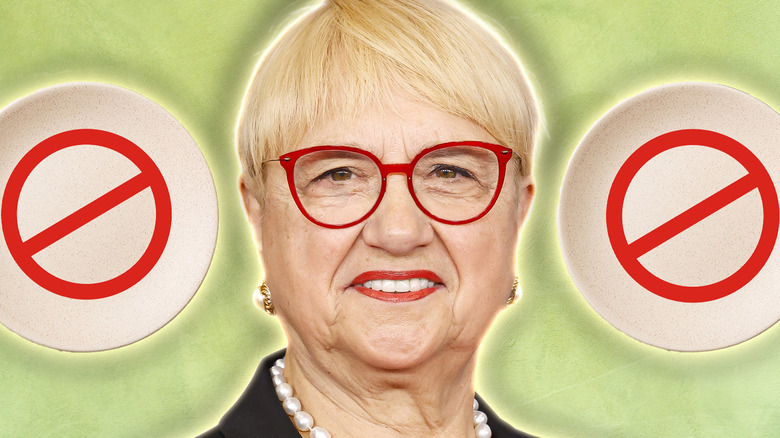 Lidia Bastianich with plates