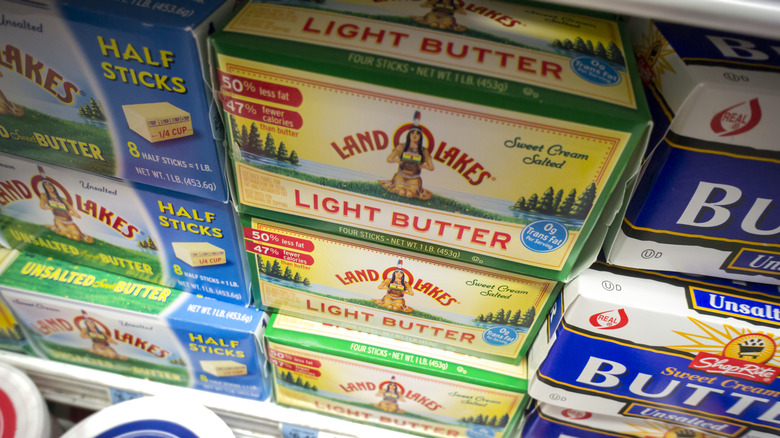 Butter in a grocery store.