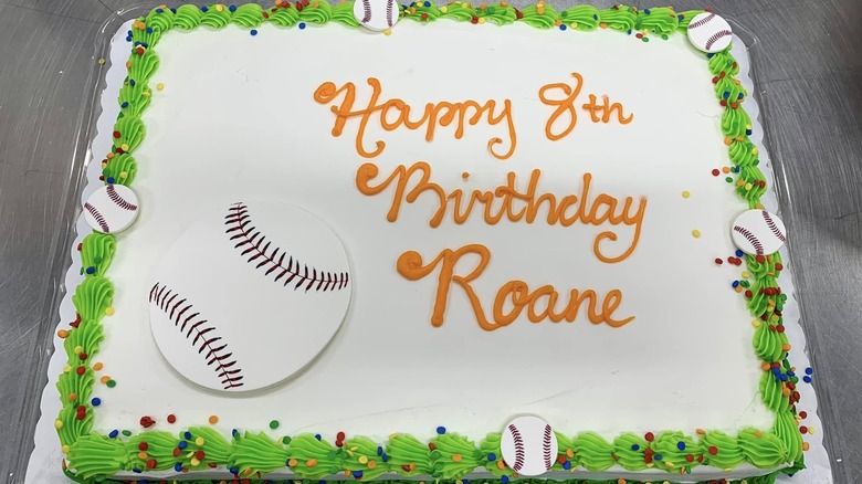 A full-sheet birthday cake decorated by a Sam's Club cake decorator.