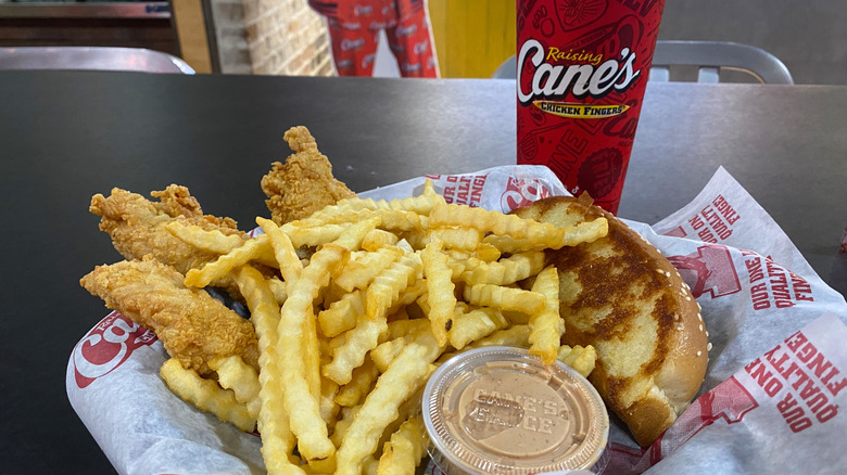 A chicken tender meal at Raising Cane's