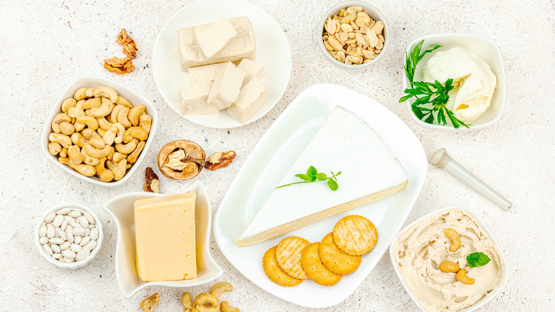 Assortment of nut-based cheeses