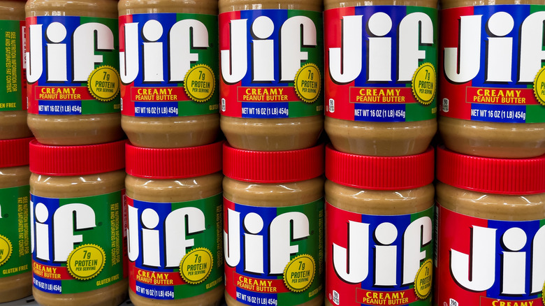 Jars of Jif peanut butter
