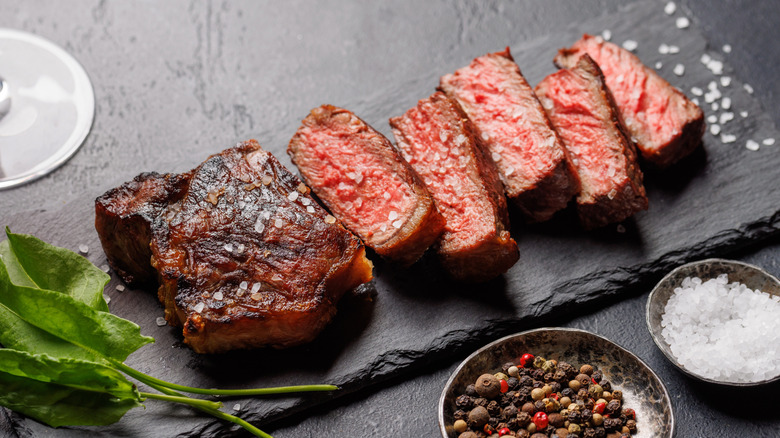 sliced ribeye at Outback Steakhouse