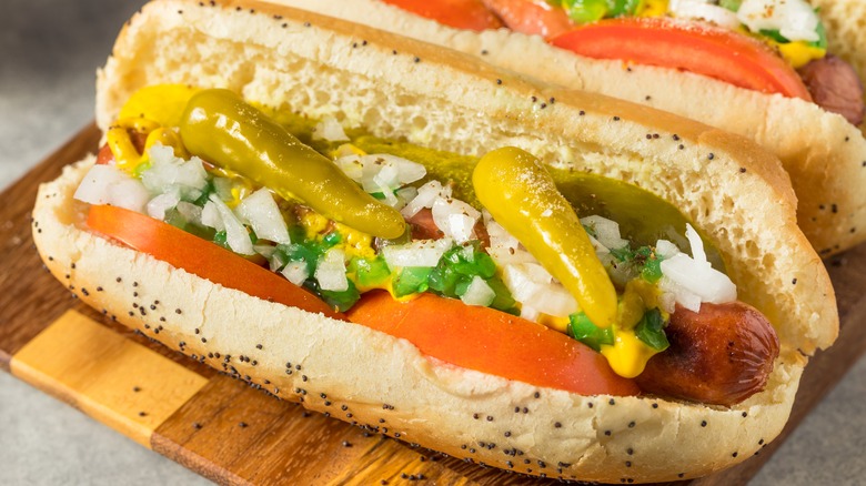 chicago style hot dog