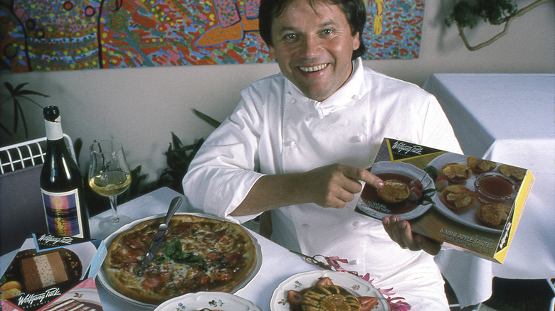Wolfgang Puck launches his frozen food line in a promo photo