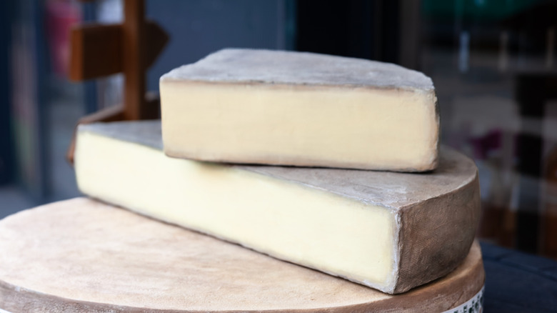 Unpasteurized French cheese wheel