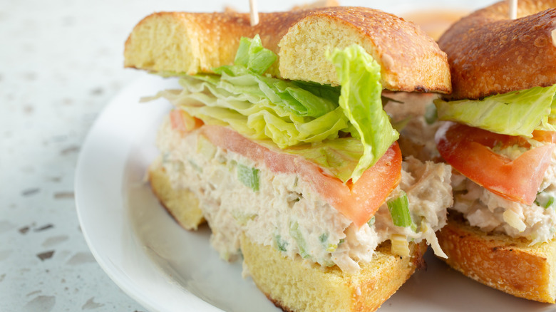 Bagel with whitefish salad