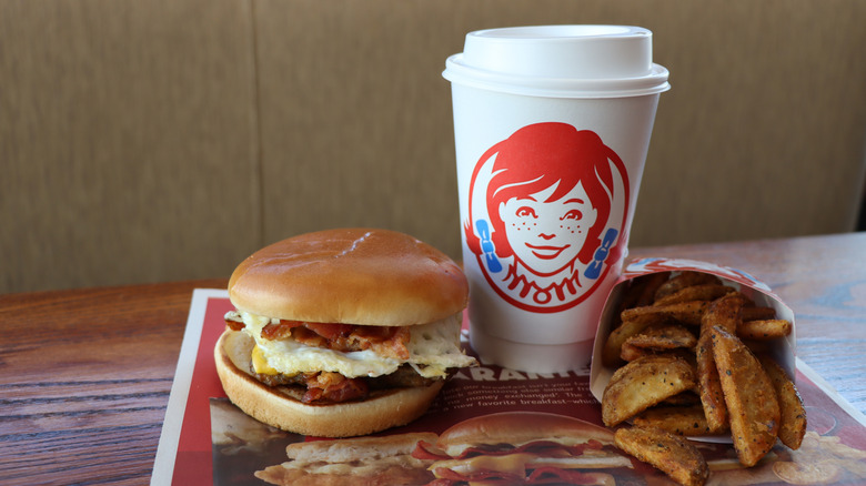 Wendy's breakfast and coffee