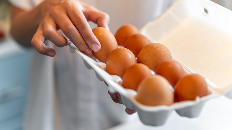 Eggs in a carton