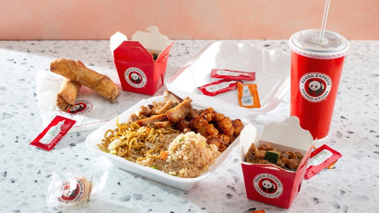 A Panda Express combo meal.