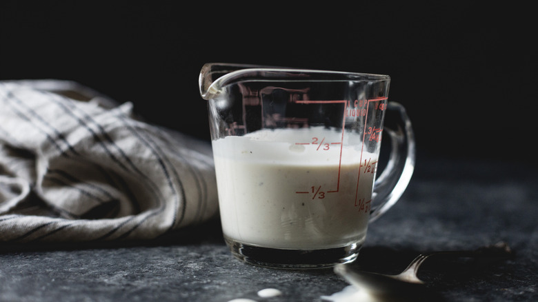 Buttermilk in a measuring cup