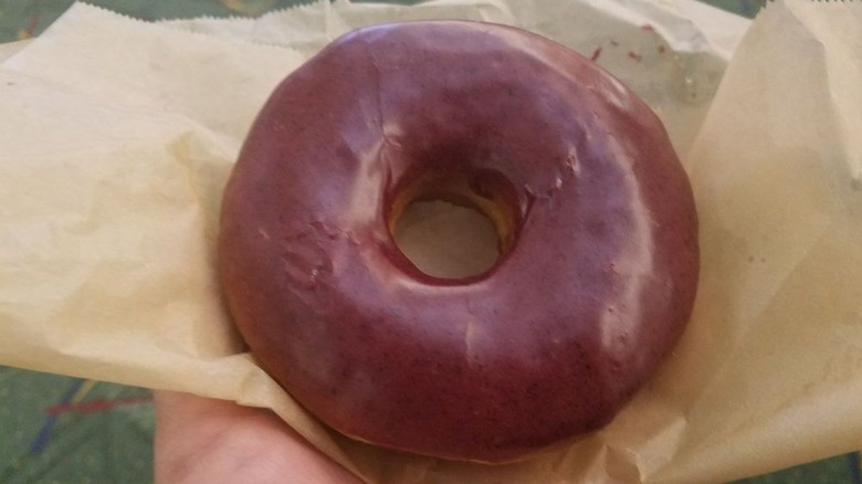 a Blueberry Bourbon Basil donut from Blue Star Donuts + Coffee