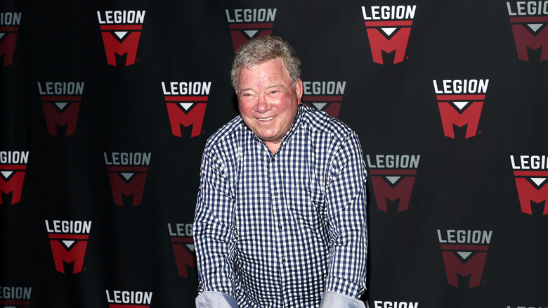William Shatner attends the William Shatner handprint ceremony hosted by Legion M during 2022 Comic-Con International: San Diego at Theatre Box on July 21, 2022 in San Diego, California.