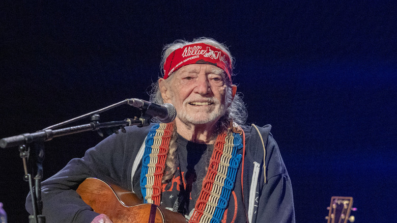 Willie Nelson performs in concert during Farm Aid 2024 at Saratoga Performing Arts Center on September 21, 2024 in Saratoga Springs, New York.