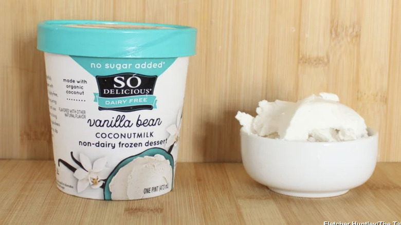 So Delicious Coconut milk non-diary frozen dessert  in pint and in bowl