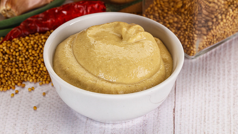 Dijon mustard in a bowl