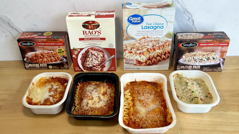 Assortment of the best and worst frozen lasagna