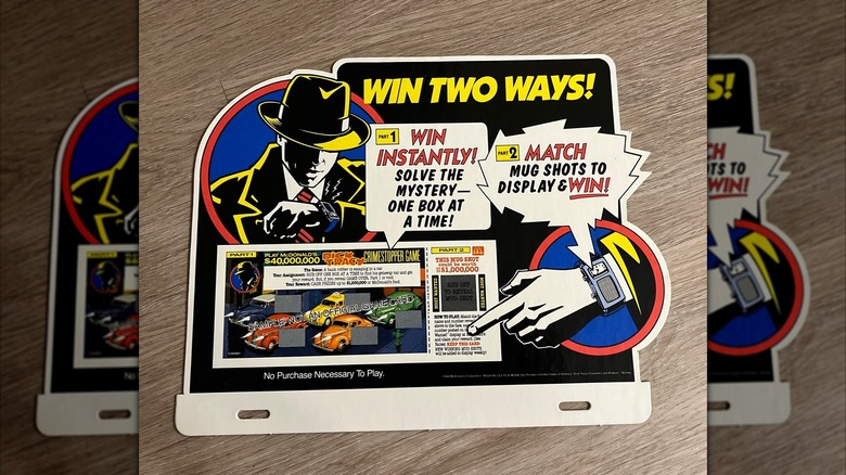 a McDonald's Dick Tracy Crimestopper sign